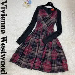 極美品♡ヴィヴィアンウエストウッド Aライン チェック ロリータ ワンピース
