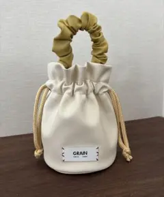 GRAIN グレイン 巾着バッグ アイボリー チャオパニック