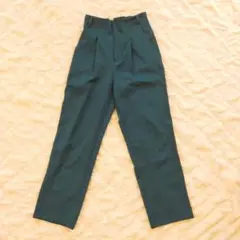 GRL ダークグリーン タック入りスラックス Mサイズ