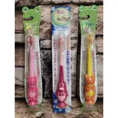 キャラクター付き子供用歯ブラシ3本セット