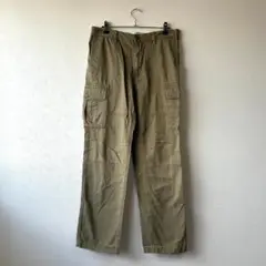 ランズエンド メンズ カーゴパンツ ロング丈 カーキ 79表記