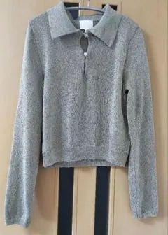 H&M　ラメポロニット