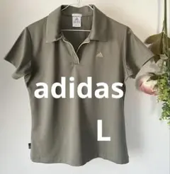 美品　アディダス　半袖ポロシャツ Lサイズ　ベージュ　ポロ