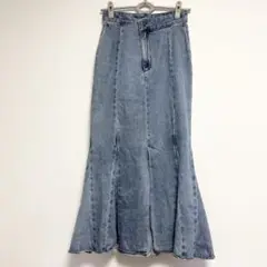 ココディール デニムマーメイドスカート ブルー 1 S