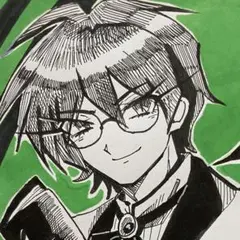 オリジナルイラスト 男性 ペン画
