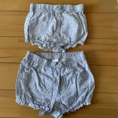 H &M ショートパンツ　２枚セット　68センチ&98センチ