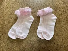 キッズ☆フリルソックス ピンク 15-20