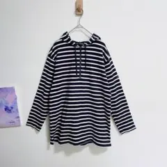 ボーダーパーカー　VIN ROUGE ジップ付き　シンプル　カジュアル
