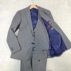 美品✨カンサイマン　KONAKA　ビジネススーツ　スリーピース　グレー　A5