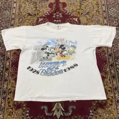 80s シングルステッチ USA製 60周年 ミッキー 誕生日 キャラ T