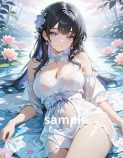 AIイラスト　美女 L版サイズ 1点物 D92