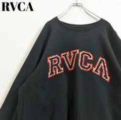 RVCA スウェット Lサイズ ビックロゴ ビックシルエット ブラック 裏起毛