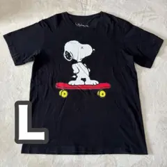 KAWS カウズ スヌーピー コラボ Tシャツ UT ブラック Lサイズ