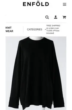 ENFOLD(エンフォルド レイヤーヘム 黒BOX PULLOVER