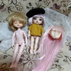 カスタムbjdドール　 カスタムアイシードール　　ボブカットちゃんお友達セット