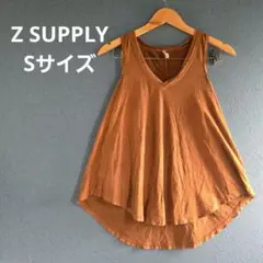 ブラウン Vネック ノースリーブ チュニック 【S】可愛い おしゃれ 無地