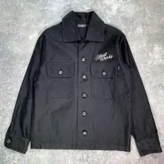 CLUCT WORKS シャツジャケット　ルード【S】チェーンステッチ　黒