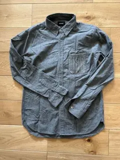 BEAMS グレー ボタンダウンシャツ　メンズM