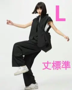 UNIQLO ウルトラストレッチアクティブワイドパンツ　丈標準　 Lサイズ