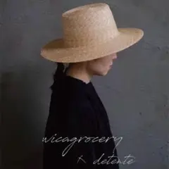 wicagroceryアバカハットサイズM ivory麦わら帽子