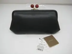 お値下げ　perché ペルケ　 黒がま口長財布