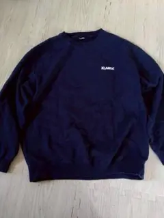 XLARGE スウェット トレーナー　ネイビー　裏毛　L