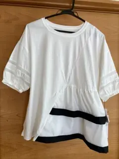 新品　タグ付き　RAVIE CREATION アシンメトリーTシャツ　白　11号