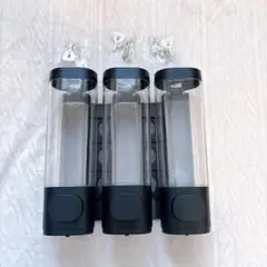 シャンプーボトル 3室シャンプー＆コンディショナーディスペンサー各300ML