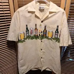 アロハリパブリック　ビール柄シャツ