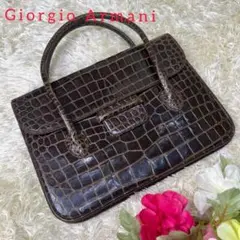 ジョルジオアルマーニ giorgio armani リアルクロコダイル ブラック