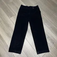 ESCADA/ダークブルー コーデュロイ ワイドレッグ スラックス/F