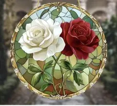 【20×20】☆薔薇　壁飾り　トールペイント風