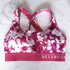 UNDER ARMOUR 花柄ピンク系ヨガセット ブラMとレギンスL