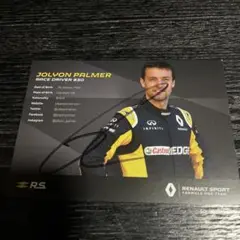 非売品◆直筆サイン入りF1ジョリオン・パーマー ポストカード #30ルノー