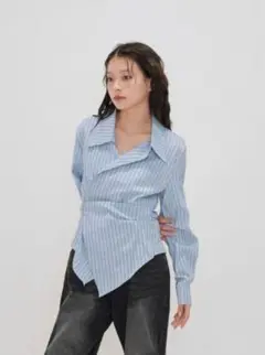 Enewd nina wrap ribbon shirt