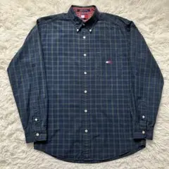 《90s状態良人気早い者勝ち》トミーtommyタータンチェックbdシャツ