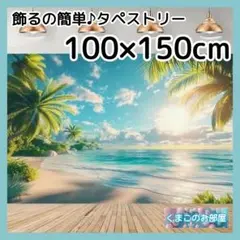 【特価品】タペストリー 背景布 海 ビーチ サンセット 夏 インテリア S22f