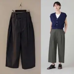 マーガレットハウエル PLAIN WEAVE COTTON LINEN パンツ