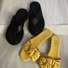 ZARA サンダルトングサンダル 2足セット