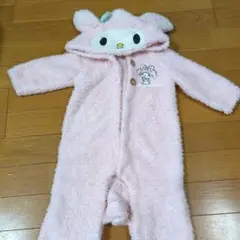 My Melody フード付きロンパース 80サイズ ピンク