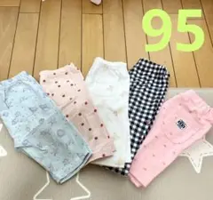 西松屋　 夏物　女の子 7部丈パンツ　95 5点セット