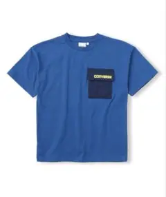 CONVERSE ポケットTシャツ 青 キッズ 子ども コンバース