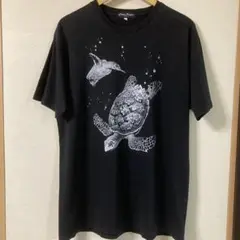古着　ウミガメ　オーシャン　海　両面プリント　個性的　動物