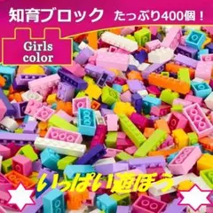 遊びながら楽しく学べる!カラフル知育ブロックセット❤女の子カラー