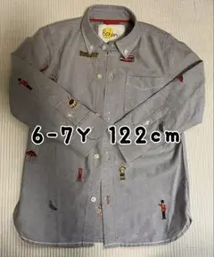 【美品】ボーデン　ボタンダウンシャツ　122cm