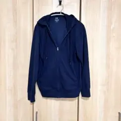 UNIQLOユニクロ　エアリズム　ネイビー パーカー　メンズM