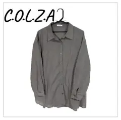 C.O.L.Z.A グレー シースルー長袖シャツ Lサイズ