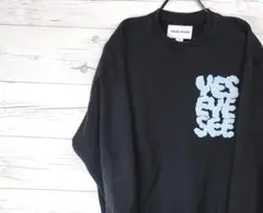 YESEYESEE スウェット ロゴプリント 黒 ブラック M