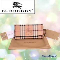 極美品✨バーバリー✨ノバチェック✨シャドーホースロゴ✨二つ折り✨長財布✨PVC