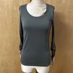 メトリーゼ★グリーン長袖Tシャツ シャーリングデザイン★スコットクラブ★ヤマダヤ